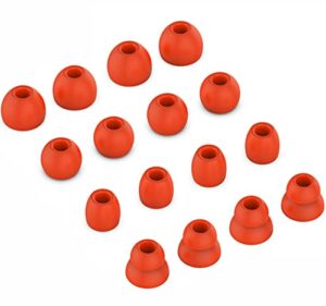 alxcd ear tips compatible with beats powerbeats pro headphone, 8 pairs s/m/l/d 4 sizes soft silicone earbud tips replacement eartips, compatible with powerbeats pro, 8 pairs lava red