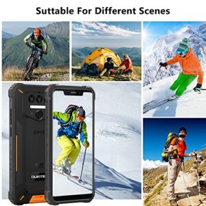 Rugged Smartphone Unlocked OUKITEL Phone WP9 6G+128G Dual Sim 8000mAh 5.86" HD+ Waterproof Cell Phone 16M/8M Triple Camera 4G Global Android10 Face ID WP5 Pro Upgrade Rugged Phone NO Support At&T