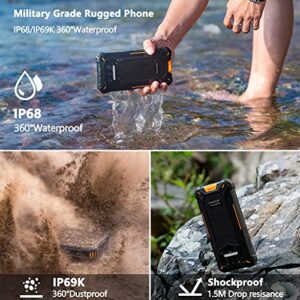 Rugged Smartphone Unlocked OUKITEL Phone WP9 6G+128G Dual Sim 8000mAh 5.86" HD+ Waterproof Cell Phone 16M/8M Triple Camera 4G Global Android10 Face ID WP5 Pro Upgrade Rugged Phone NO Support At&T