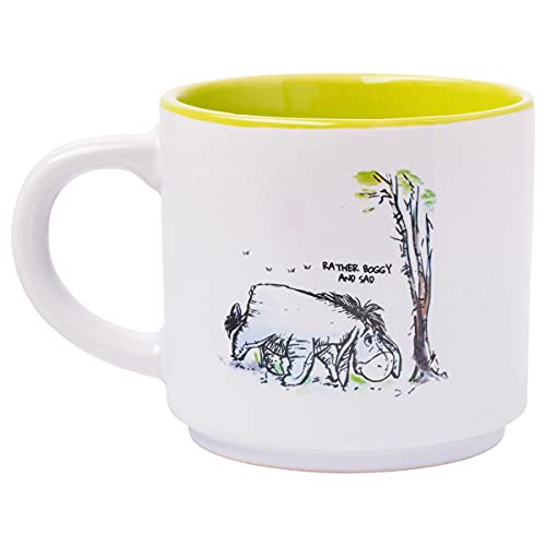 Silver Buffalo Winnie the Pooh 100 Acre Wood Destination 4-Pack Ceramic Mug Stack, 10-Ounces