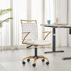 carocc white gold office chair white and gold desk chair office chair in white and gold modern home office chair gold white office chair gold legs(gold white)