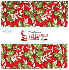 riley blake designs riley blake christmas at buttermilk acres 10'' stacker 42pcs, multi yard