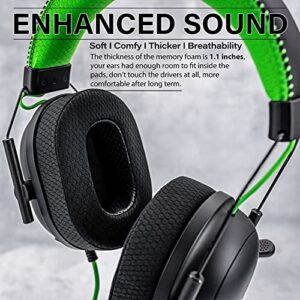 TRANSTEK Ear Pads Compatible with V2 / V2 Pro Gaming Headset I Memory Foam Replacement Ear Cushions (Mesh)