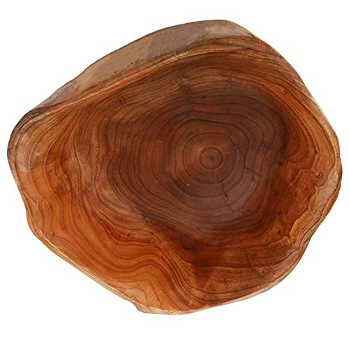 ZENFUN Wood Root Crafts Bowl, Natural Carved Wooden Bowl Fruit Salad Serving Bowl, Handmade Storage Bowl for Candy, Bread, Snacks, 7.8''-9.5'' Diameter