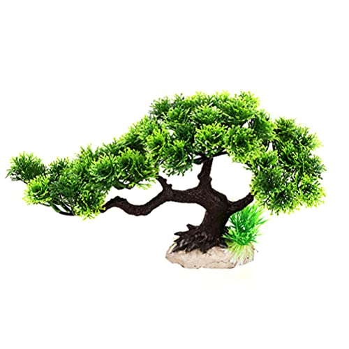 NUOBESTY Aquarium Plants Fish Tank Decorations Pets Plastic Plants Artificial Aquarium Decor Pine Tree Artificial Plant Goldfish Waterscape Fish Hides Bonsai