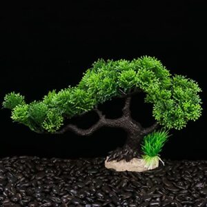 NUOBESTY Aquarium Plants Fish Tank Decorations Pets Plastic Plants Artificial Aquarium Decor Pine Tree Artificial Plant Goldfish Waterscape Fish Hides Bonsai