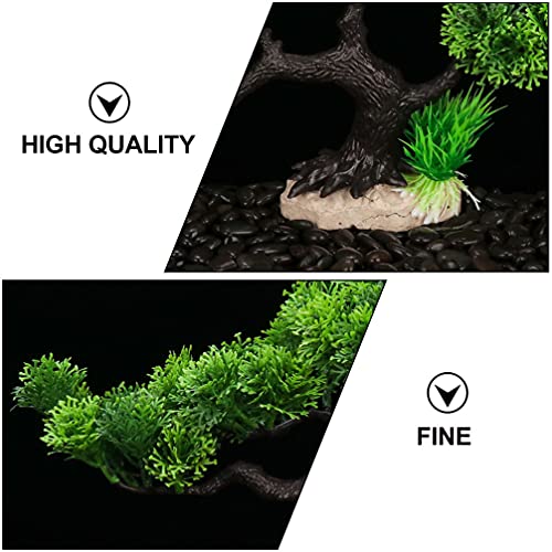 NUOBESTY Aquarium Plants Fish Tank Decorations Pets Plastic Plants Artificial Aquarium Decor Pine Tree Artificial Plant Goldfish Waterscape Fish Hides Bonsai