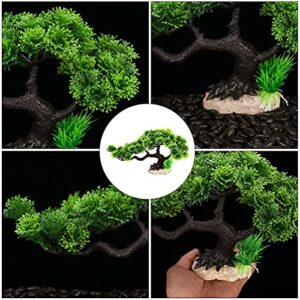 NUOBESTY Aquarium Plants Fish Tank Decorations Pets Plastic Plants Artificial Aquarium Decor Pine Tree Artificial Plant Goldfish Waterscape Fish Hides Bonsai