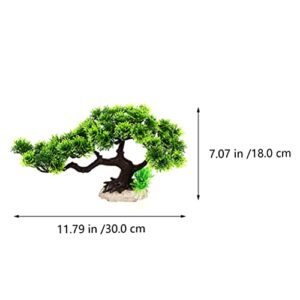 NUOBESTY Aquarium Plants Fish Tank Decorations Pets Plastic Plants Artificial Aquarium Decor Pine Tree Artificial Plant Goldfish Waterscape Fish Hides Bonsai