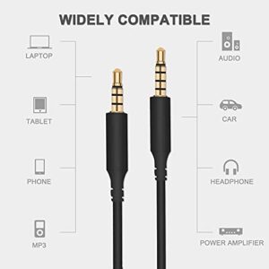 Adhiper A40 Replacement Cable with Mute Function Compatible with Astro A10 A40 A30 A50 Cable, Compatible with Xbox One Play Station 4 PS4 Headphone Audio Extension Cable (2M)