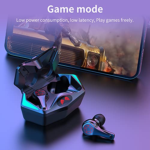 OCUhome MOHALIKO TWS Wireless Earbuds, S500 Bluetooth 5.2 Earphone Noise Reduction High Fidelity Low Latency High-Speed Transmission TWS Stereo Wireless Gaming Earbuds for iOS Black