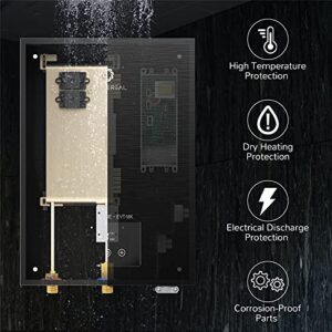 Airthereal Electric Tankless Water Heater 18kW, 240Volts - Endless On-Demand Hot Water - Self Modulates to Save Energy Use - Small Enough to Install Anywhere - for 2 Showers, Evening Tide series