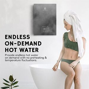 Airthereal Electric Tankless Water Heater 18kW, 240Volts - Endless On-Demand Hot Water - Self Modulates to Save Energy Use - Small Enough to Install Anywhere - for 2 Showers, Evening Tide series