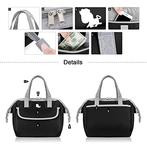 HUA ANGEL Insulated Cooler Lunch Bag - Large Waterproof Adult Lunch Tote Bag Soft Cooling Lunch Box Organizer for Office Work School Picnic Beach Workout