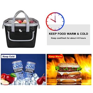 HUA ANGEL Insulated Cooler Lunch Bag - Large Waterproof Adult Lunch Tote Bag Soft Cooling Lunch Box Organizer for Office Work School Picnic Beach Workout