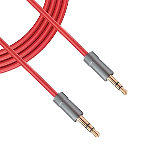 Audio Cable Extension Cord Compatible with Bose 700/QC25/QC35/QuietComfort 25/QuietComfort 35/On-Ear 2/OE2/OE2i Soundlink SoundTrue On Ear Headphones (Red)