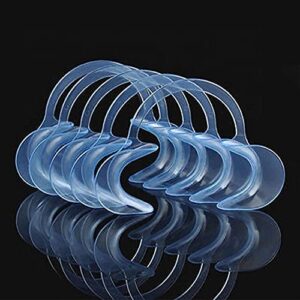 Impressive Smile Dental Cheek Retractor Mouth Opener for Teeth Whitening Clear Blue C-Shape (Size S, M, L Pack of 3)