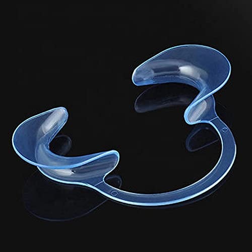 Impressive Smile Dental Cheek Retractor Mouth Opener for Teeth Whitening Clear Blue C-Shape (Size S, M, L Pack of 3)