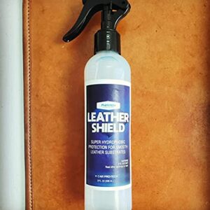 Nanotech Surface Solutions Leather Shield - Leather Conditioner & Sealer - SiO2 & Wax Blend for Use on Car Interiors, Leather Apparel, Shoes, Boots, Bags, Furniture & More - 8 Oz.