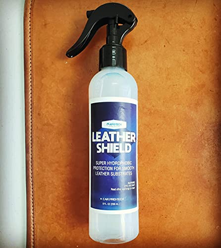 Nanotech Surface Solutions Leather Shield - Leather Conditioner & Sealer - SiO2 & Wax Blend for Use on Car Interiors, Leather Apparel, Shoes, Boots, Bags, Furniture & More - 8 Oz.