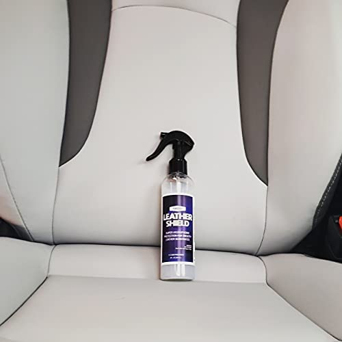 Nanotech Surface Solutions Leather Shield - Leather Conditioner & Sealer - SiO2 & Wax Blend for Use on Car Interiors, Leather Apparel, Shoes, Boots, Bags, Furniture & More - 8 Oz.