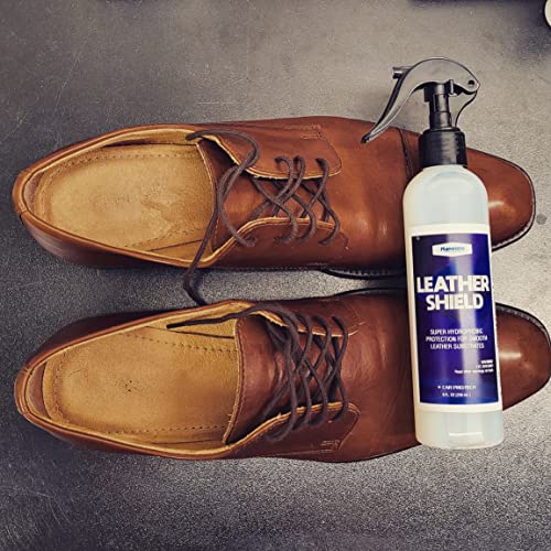 Nanotech Surface Solutions Leather Shield - Leather Conditioner & Sealer - SiO2 & Wax Blend for Use on Car Interiors, Leather Apparel, Shoes, Boots, Bags, Furniture & More - 8 Oz.