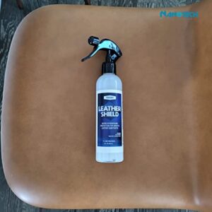 Nanotech Surface Solutions Leather Shield - Leather Conditioner & Sealer - SiO2 & Wax Blend for Use on Car Interiors, Leather Apparel, Shoes, Boots, Bags, Furniture & More - 8 Oz.