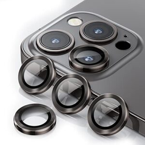 wsken [3+1] for iphone 13 pro max (6.7 inch)/ iphone 13 pro (6.1 inch) camera lens protector,anti scrach hd tempered metal glass camera screen protector shockproof cover film,graphite