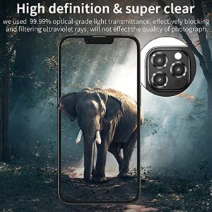 WSKEN [3+1] for iPhone 13 Pro Max (6.7 inch)/ iPhone 13 Pro (6.1 inch) Camera Lens Protector,Anti Scrach HD Tempered Metal Glass Camera Screen Protector Shockproof Cover Film,Graphite