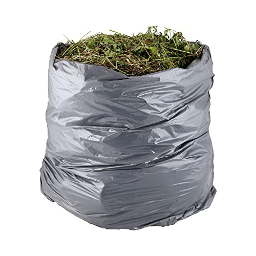 Logar Outdoor garbage bag with gray recycled material. 39 gal. 33 x 40.5 inches.