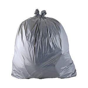 Logar Outdoor garbage bag with gray recycled material. 39 gal. 33 x 40.5 inches.