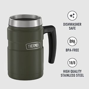 Thermos Stainless King 16oz Desk Mug, 16 Ounce, Matte Green