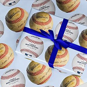 Baseballs Gift Wrap - 24"x10'