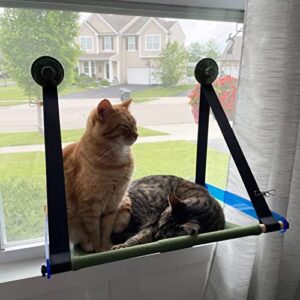 Foldable Cat Hammock Withstand Large Cats Over 60 lbs | Indoor Cat Window Perch with 3.3in Sturdy Suction Cups