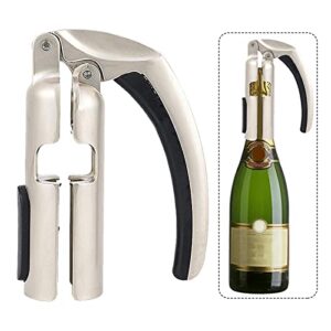 champagne bottle opener sparkling wine cork puller, bar jar cork puller champagne corkscrew kitchen sparkling wine bottle opener (silver)