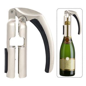 Champagne Bottle Opener Sparkling Wine Cork Puller, Bar Jar Cork Puller Champagne Corkscrew Kitchen Sparkling Wine Bottle Opener (Silver)