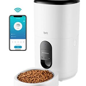 Flurff Automatic Cat Feeder, 6L WiFi Enabled Smart Pet Feeder with Stainless Steel Bowl, Auto Dog Feeder with APP Control, 1-10 Meals Per Day, 10s Voice Recorder