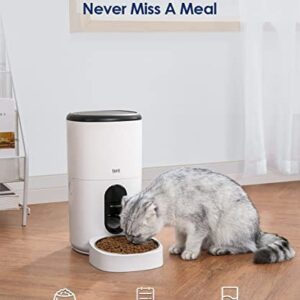 Flurff Automatic Cat Feeder, 6L WiFi Enabled Smart Pet Feeder with Stainless Steel Bowl, Auto Dog Feeder with APP Control, 1-10 Meals Per Day, 10s Voice Recorder