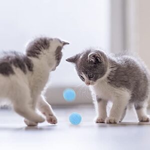Molain Large Cat Toy Balls, Soft Cat Balls 1Inch Kitten Pom poms Ball Cat Play Toy (30 Pcs)