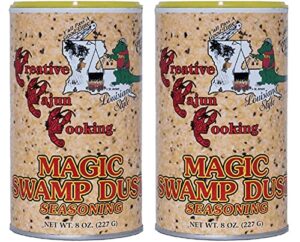 creative cajun cooking magic swamp dust seasoning, 8 ounce shakers (pack of two - 1 pound total)