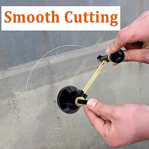 Cionyce Circle Glass Cutter 11.81" Max. Round Dia Adjustable Circular Glass Cutter with Suction Cup