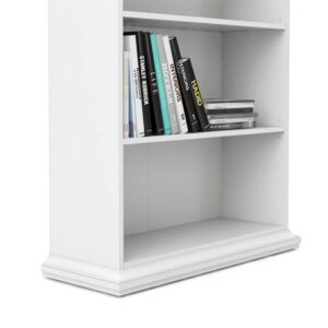 Home Square 5 Shelf Wood Bookcase Set in White (Set of 2)