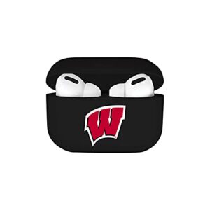 otm essentials officially licensed university of wisconsin - madison badgers earbuds case - black - compatible with airpods pro