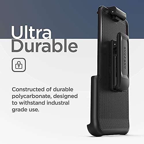 Encased Belt Case for Motorola One 5G ACE Case with Screen Protector and Holster Clip - Heavy Duty Protection for Moto One 5G UW Ace (Black)