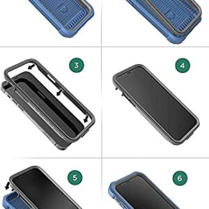 Encased Belt Case for Motorola One 5G ACE Case with Screen Protector and Holster Clip - Heavy Duty Protection for Moto One 5G UW Ace (Black)