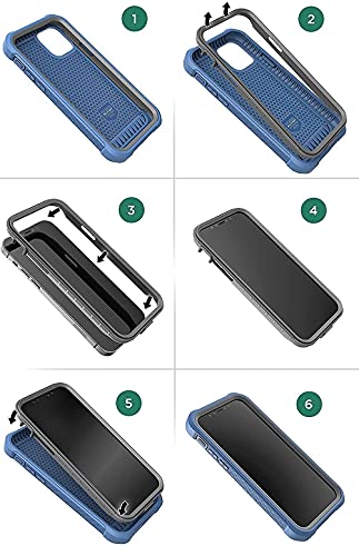 Encased Belt Case for Motorola One 5G ACE Case with Screen Protector and Holster Clip - Heavy Duty Protection for Moto One 5G UW Ace (Black)