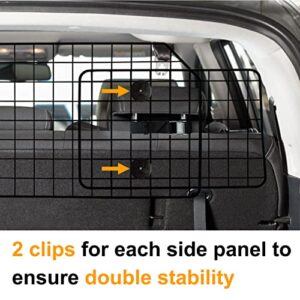 NOAMOO 38-66.5 Inches Dog Car Barrier for SUVs, Van, Vehicles, Adjustable Large Pet Barriers, Universal Fit Heavy-Duty Wire Mesh Dog Guard, Pet Divider Gate for Truck Cargo Area, Safety Car Divider