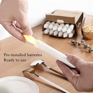 Warm White Taper Candles Battery Operated with Remote Control, 12pcs Short Led Candle Lights for Thanksgiving Day, Christmas Party, Fireplace Mantle, Wall Sconces, Halloween Decoration