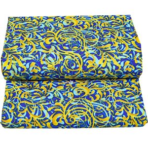 African Fabric 6 Yards BintaRealwax 100% Polyester Ankara Fabric for Party Dress 6440