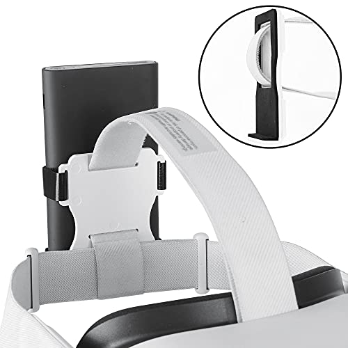 Universal Battery Mount for Oculus Quest 2 Oculus Go and 3rd Party Straps Power Bank Holder Clips Counter Balance Accessories Fits All VR Headset by X-super Home